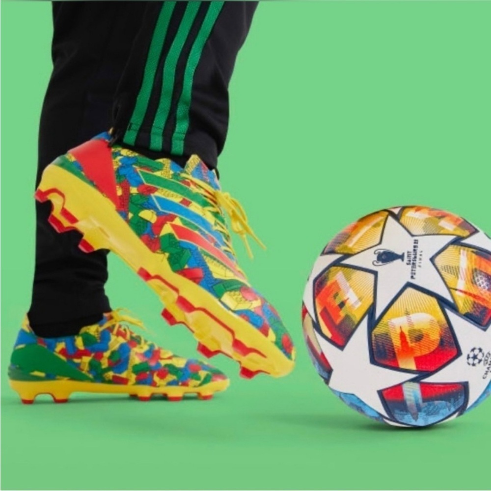 ADIDAS X LEGO GAMEMODE FG “TEAM YELLOW RED BRICKS” SOCCER CLEATS SIZE 6 Shoes